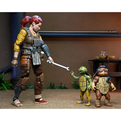 Teenage Mutant Ninja Turtles: The Last Ronin The Lost Years Grammy April with Baby Yi & Moja Action Figure Set - NECA