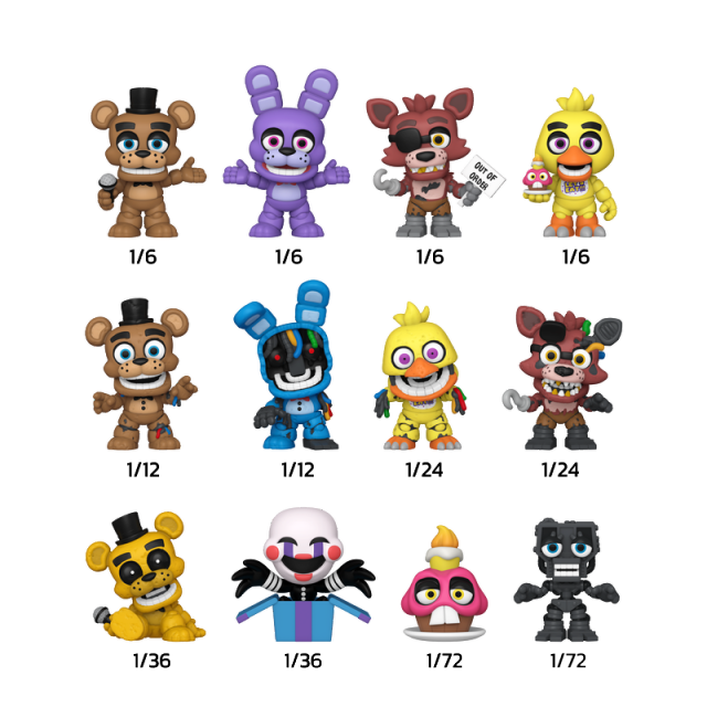 Five Nights at Freddy's 10th Anniversary Blind Box - 1 Random Figure of 12 Possible Designs - Funko Mystery Minis