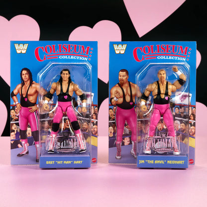 WWE Ultimate Edition Coliseum Collection Hart Foundation Bret "Hit Man" Hart & Jim "The Anvil" Neidhart - Action Figure 2-Pack - Mattel Creations Exclusive!