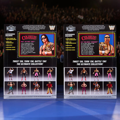 WWE Ultimate Edition Coliseum Collection Hart Foundation Bret "Hit Man" Hart & Jim "The Anvil" Neidhart - Action Figure 2-Pack - Mattel Creations Exclusive!