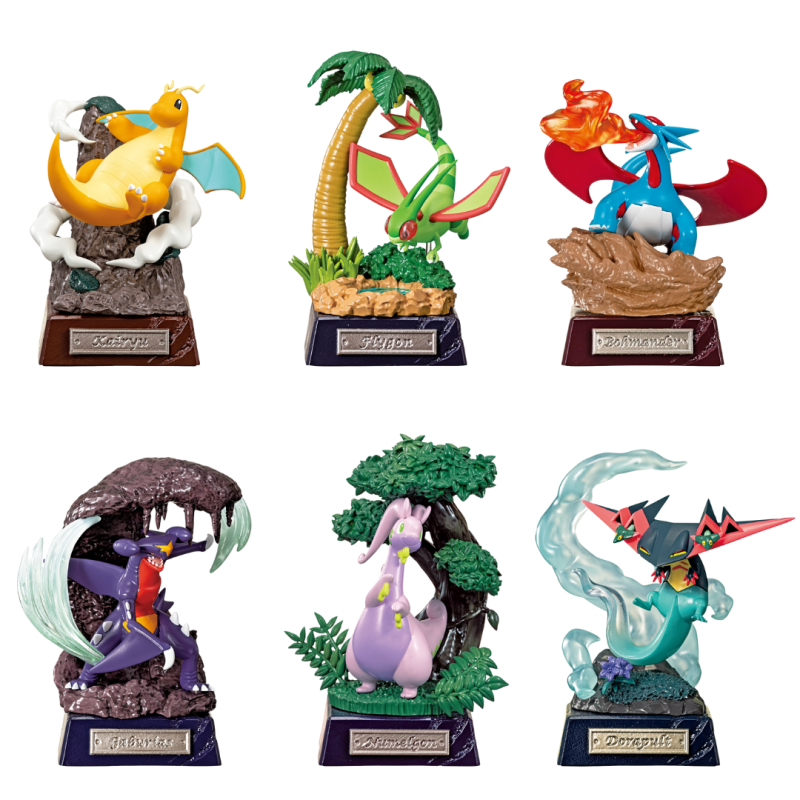 Pokemon Dragon Type Pocket Statue Blind Box - 1 Random Figure of 6 Possible Designs - Re-ment