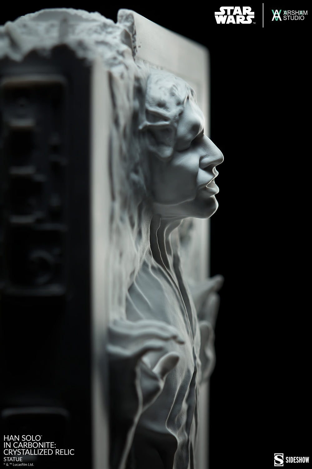 Star Wars Han Solo in Carbonite Crystalized Relic Sculpture - by Daniel Arsham - Sideshow Collectibles