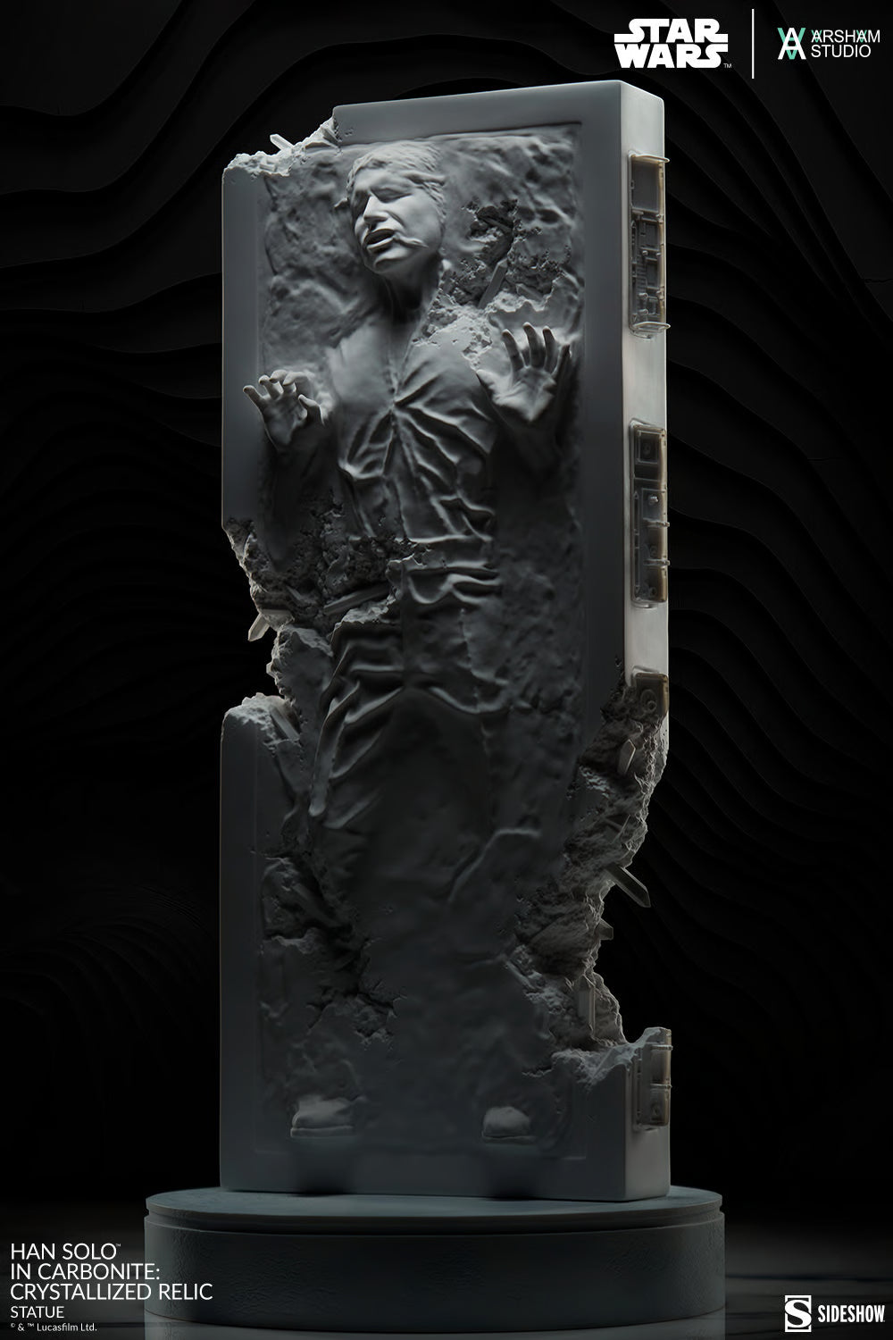 Star Wars Han Solo in Carbonite Crystalized Relic Sculpture - by Daniel Arsham - Sideshow Collectibles