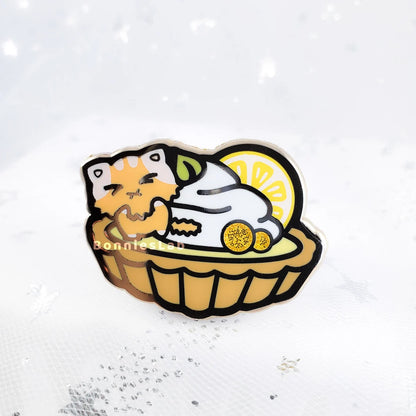Neko Cafe Lemon Tart Enamel Pin - Bonnies Lab