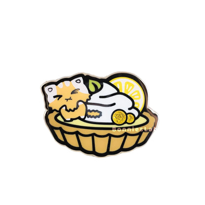 Neko Cafe Lemon Tart Enamel Pin - Bonnies Lab