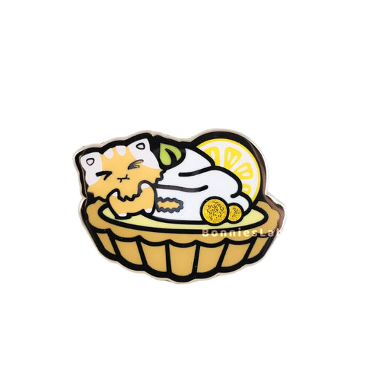 Neko Cafe Lemon Tart Enamel Pin - Bonnies Lab