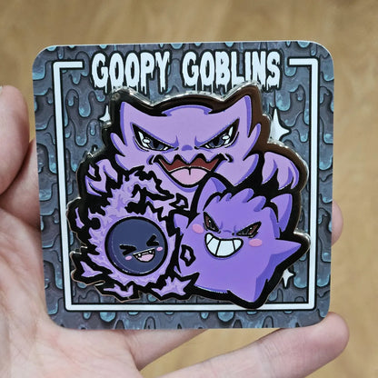 Pokemon Gengar Trio Enamel Pin - GoopyGoblins