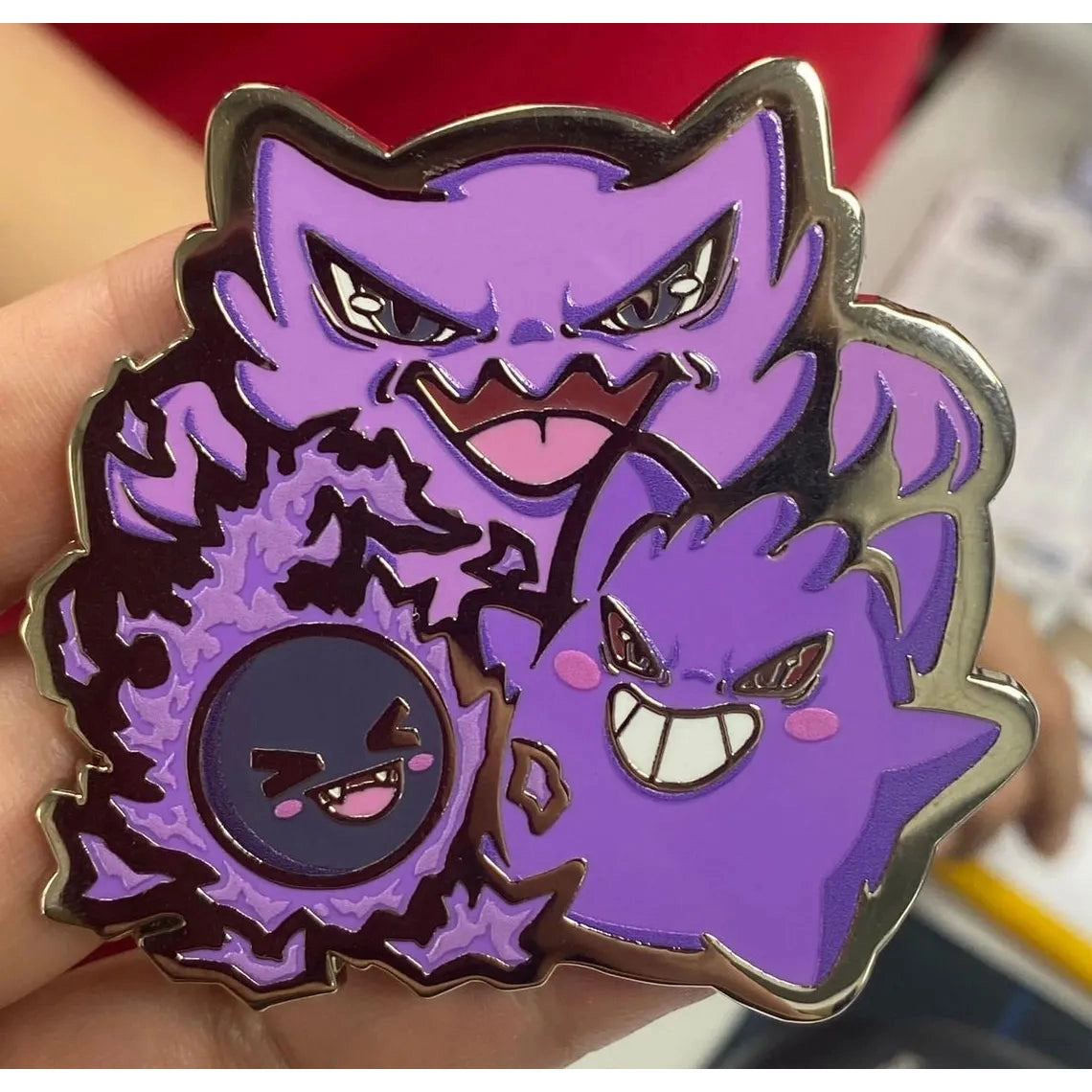 Pokemon Gengar Trio Enamel Pin - GoopyGoblins