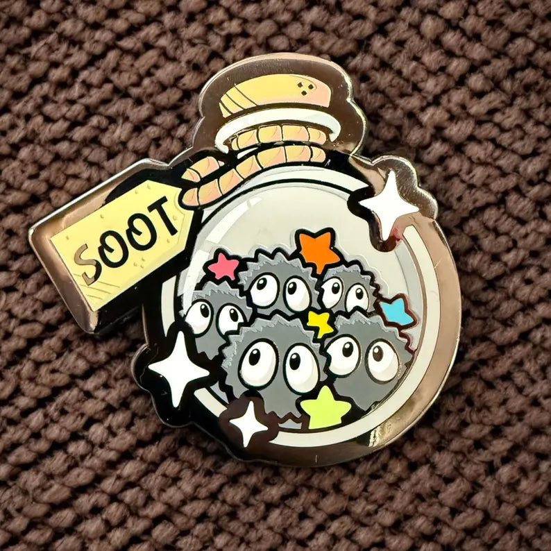 My Neighbor Totoro Soot Sprites Enamel Pin - GoopyGoblins - Ghibli Potions