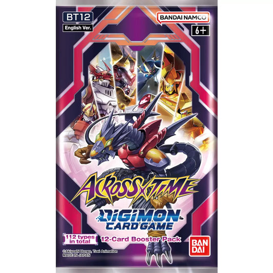 Digimon TCG Across Time Booster Pack BT12 - 12 Cards - Bandai Namco