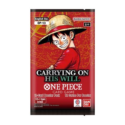 One Piece Card Game Carrying on His Will Booster Pack OP-13 - 12 Cards, English Ver. - Bandai Namco