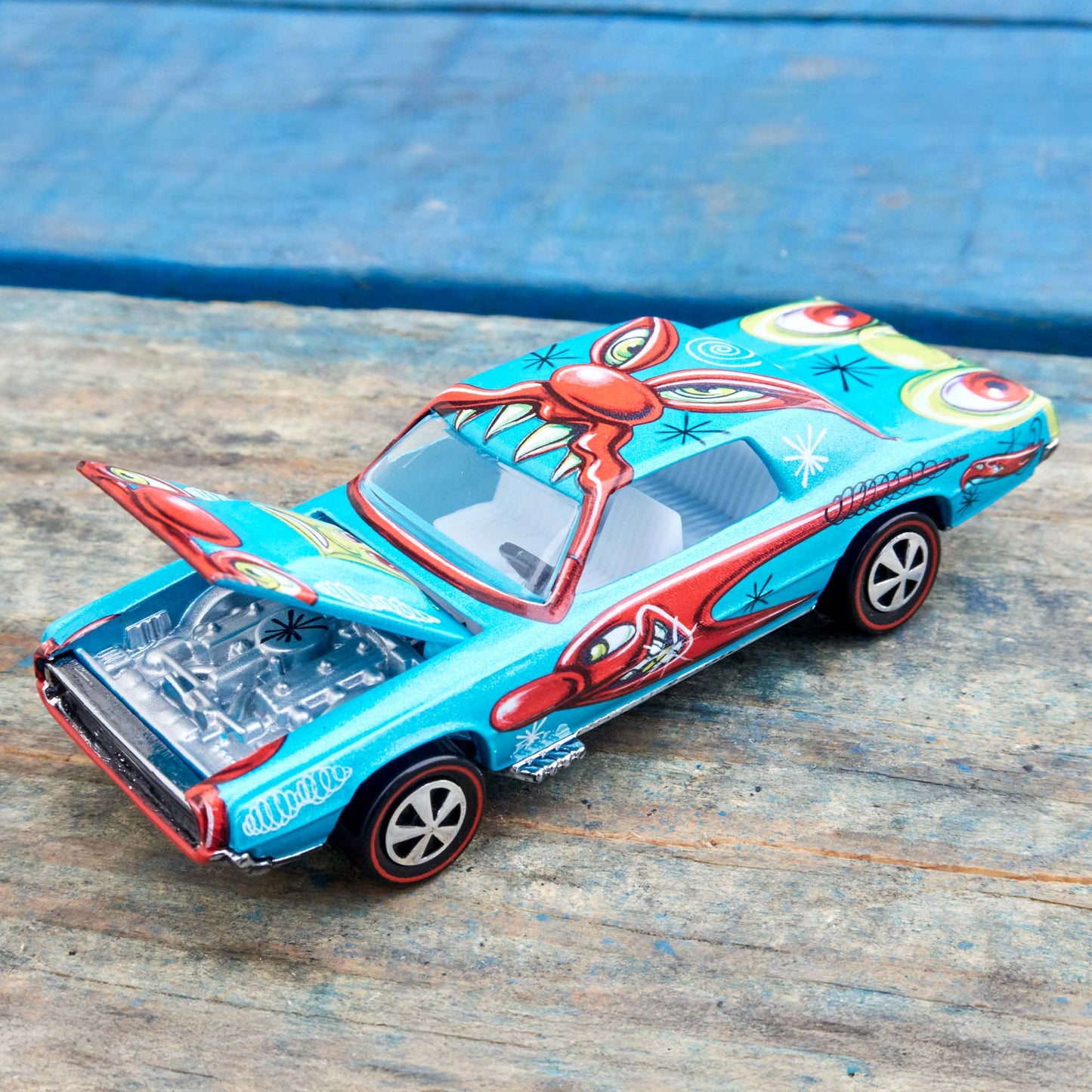 Hot Wheels x Kenny Scharf Custom T-Bird - 1:64 Scale Diecast Car - Mattel Creations Exclusive
