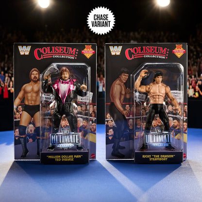 WWE Ultimate Edition Coliseum Collection “Million Dollar Man” Ted DiBiase & Ricky “The Dragon” Steamboat - Action Figure 2-Pack - Mattel Creations Exclusive!