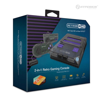 RetroN 2 HD 2-in-1 Retro Gaming Console - NES, SNES & Super Famicom - Hyperkin