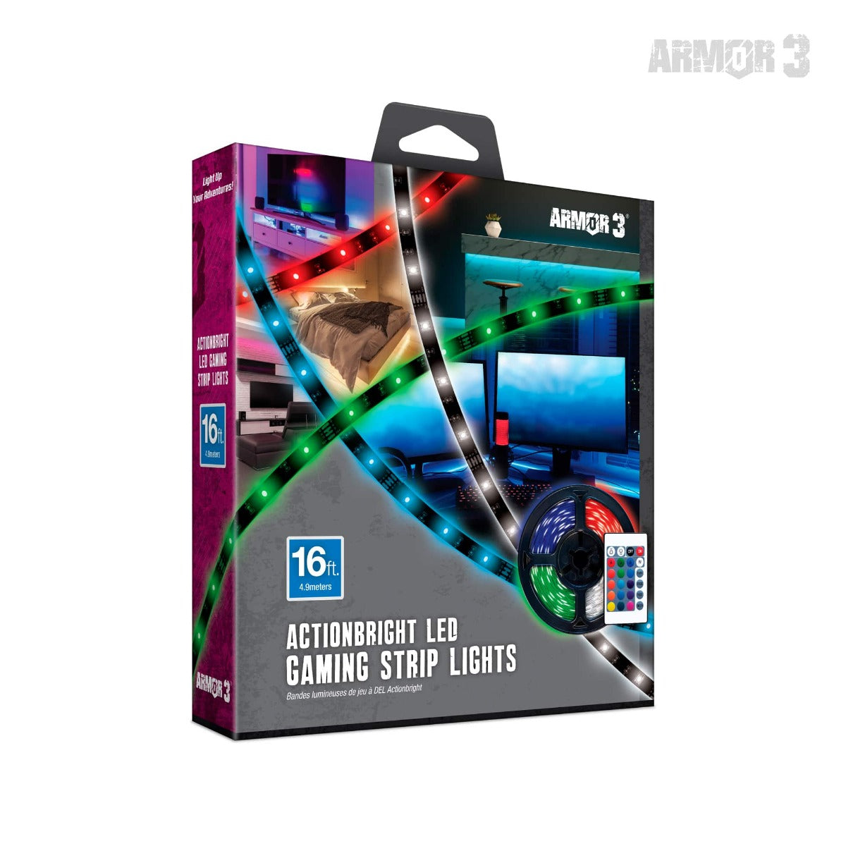 ActionBright LED Gaming Strip Lights 16 ft - Armor 3