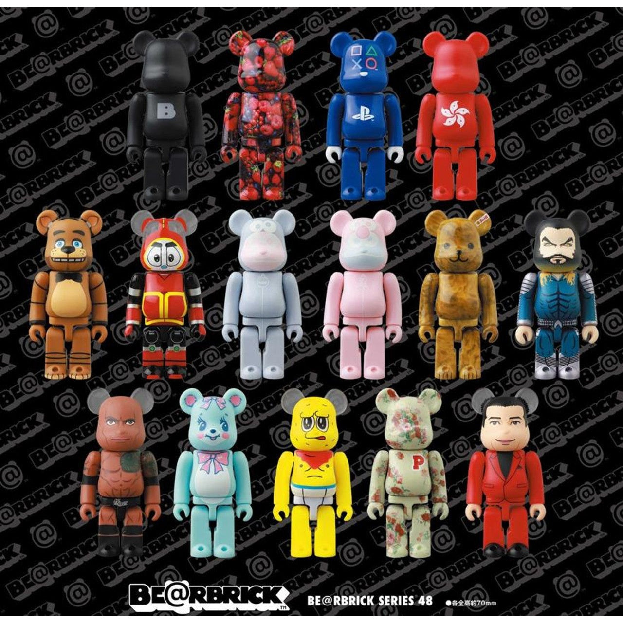 Be@rbrick Series 48 Blind Box - 1 Random Figure, 15 Possible Designs - Medicom Toy