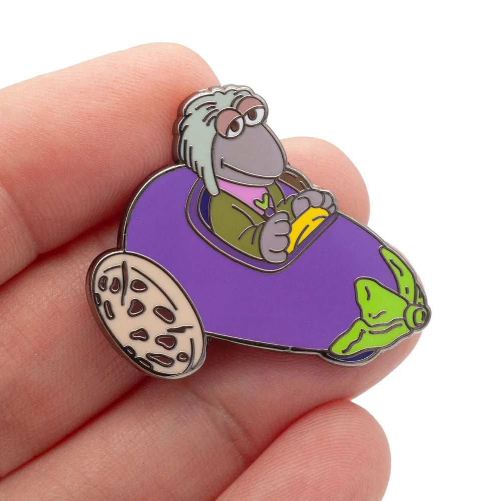 Fraggle Rock Mokey in Eggplant Car Enamel Pin - Jim Henson Co., Little Shop of Pins - McDonald's Happy Meal Series