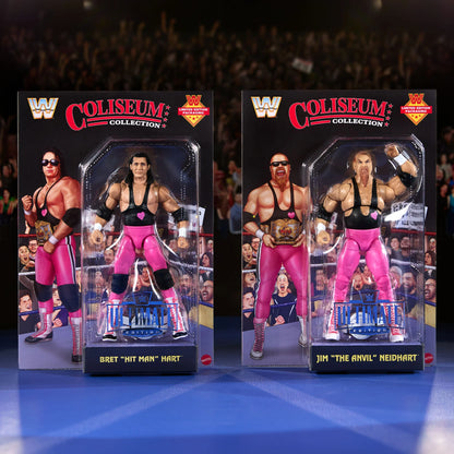 WWE Ultimate Edition Coliseum Collection Hart Foundation Bret "Hit Man" Hart & Jim "The Anvil" Neidhart - Action Figure 2-Pack - Mattel Creations Exclusive!