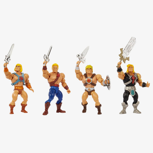 Masters of the Universe Origins He-Man 40th Anniversary 4-Pack - Mattel - Creations Exclusive