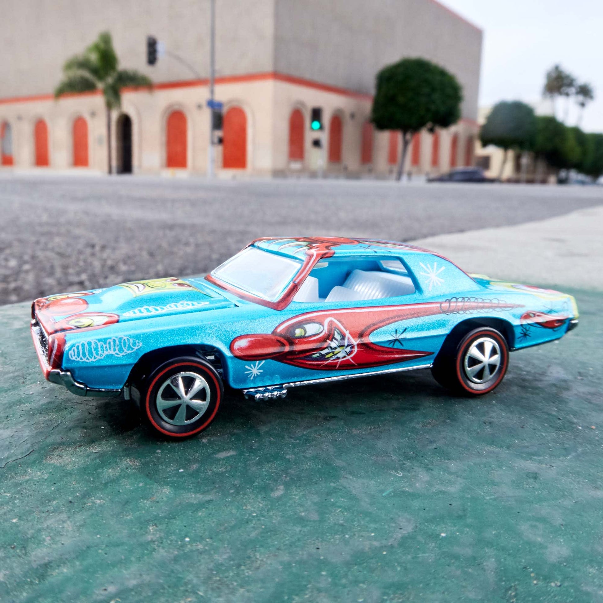 Hot Wheels x Kenny Scharf Custom T-Bird - 1:64 Scale Diecast Car - Mattel Creations Exclusive