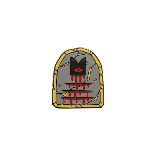 Cult of the Lamb Commandment Stone Pin - Tony Kuchar - Fangamer
