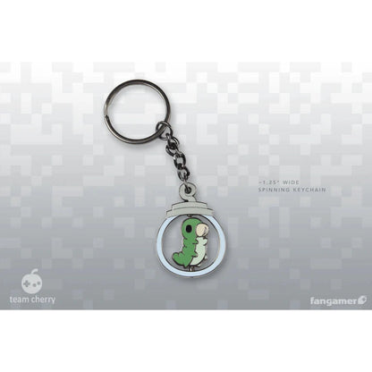 Hollow Knight Grub in a Jar Spinning Keychain - by Jon Kay - Fangamer