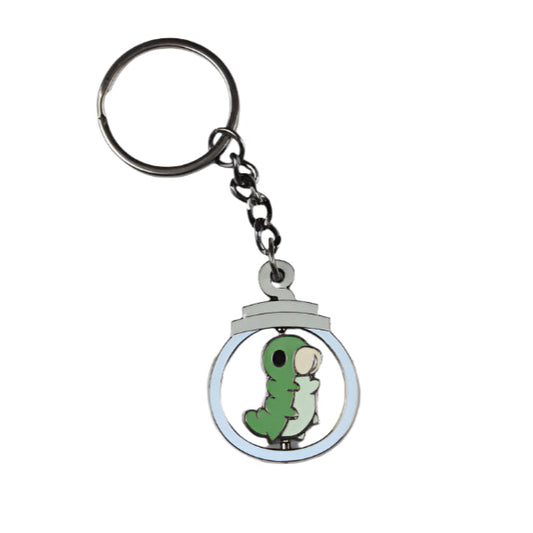 Hollow Knight Grub in a Jar Spinning Keychain - by Jon Kay - Fangamer