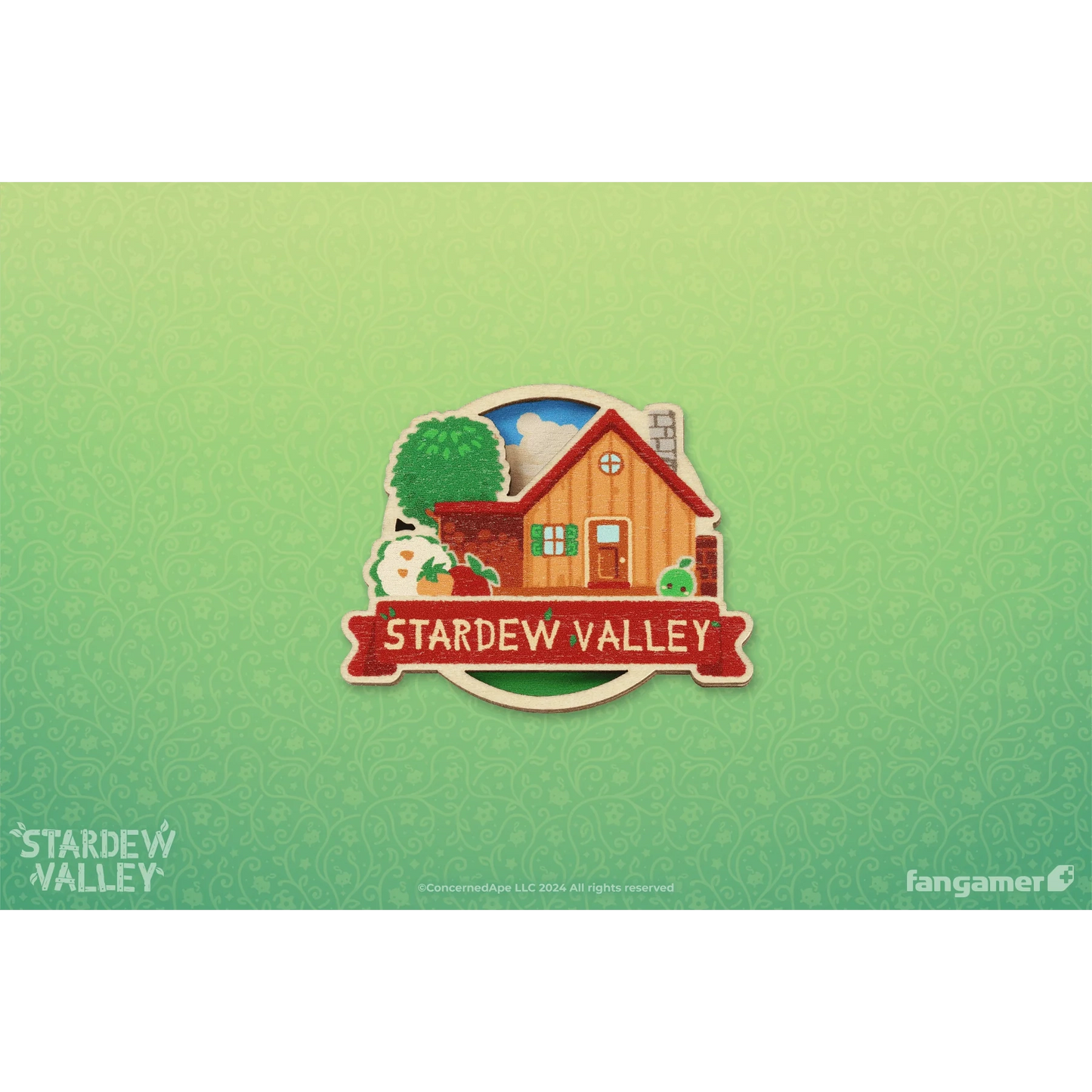 Stardew Valley Farmhouse Wooden Pin - by Chihiro Sakaida - Fangamer