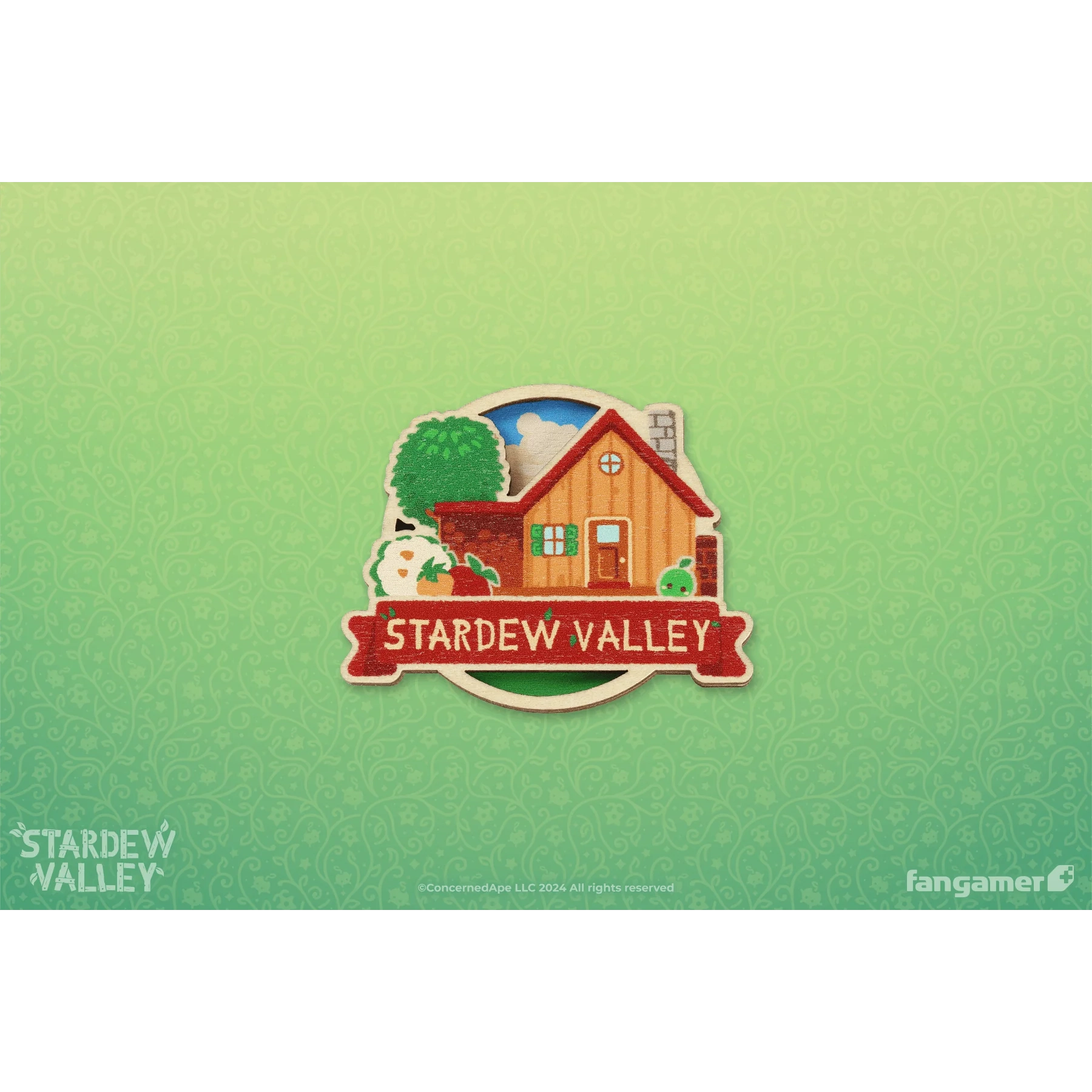 Stardew Valley Farmhouse Wooden Pin - by Chihiro Sakaida - Fangamer