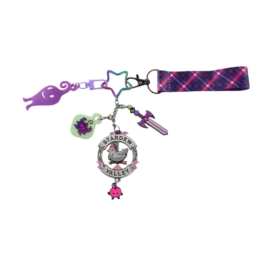 Stardew Valley Void Farmer Spinning Charm Keychain - by Jon Kay - Fangamer