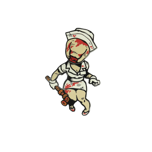 Silent Hill 2 Bobblehead Nurse Pin - by Nina Matsumoto - Fangamer, Konami
