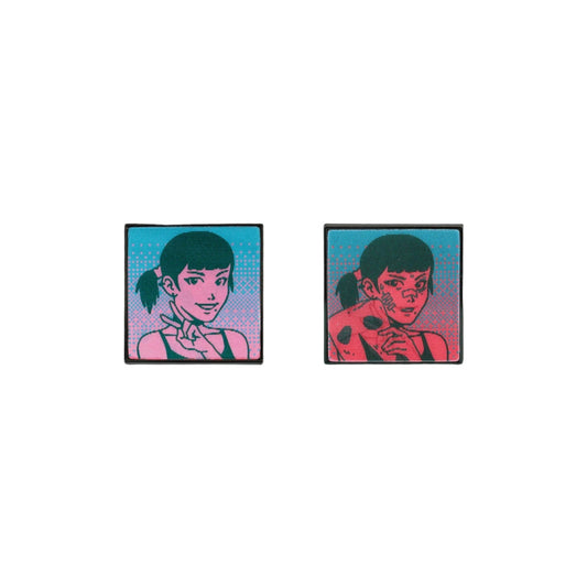 World of Horror Doomed Already Lenticular Pin - by Nina Matsumoto - Fangamer