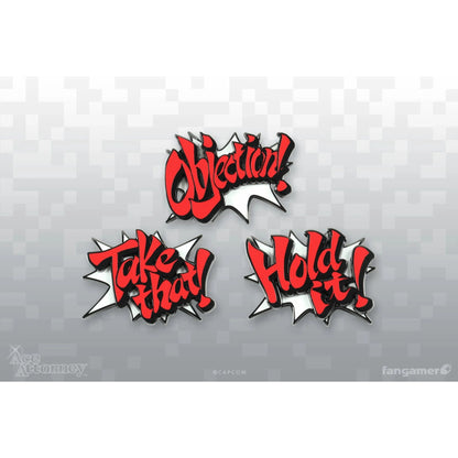 Ace Attorney Interjection! Pin Set - by Jon Kay - Capcom, Fangamer