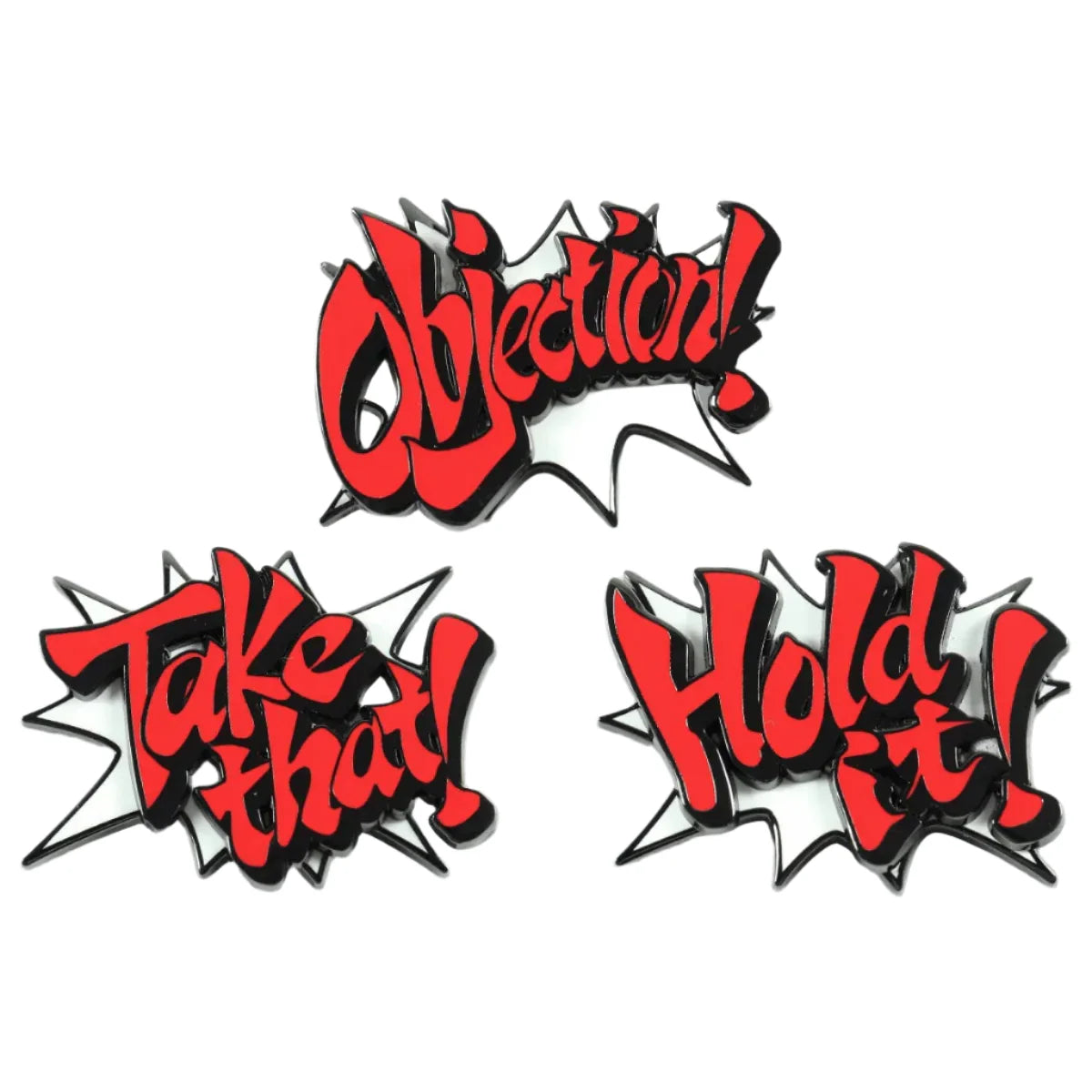 Ace Attorney Interjection! Pin Set - by Jon Kay - Capcom, Fangamer