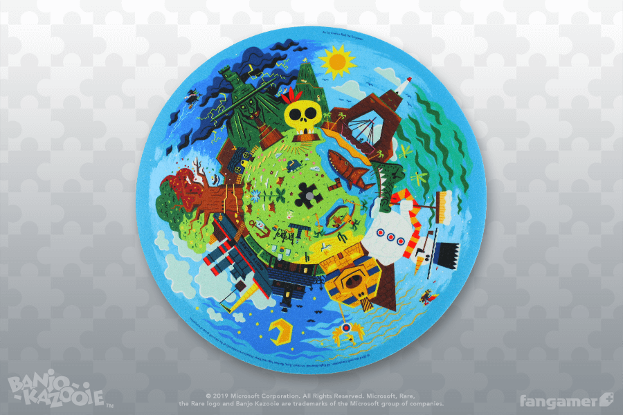 Banjo-Kazooie Spiral Mountain Felt Slipmat