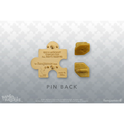 Banjo-Kazooie Golden Jiggy Puzzle Piece Pin - by Jon Kay - Fangamer