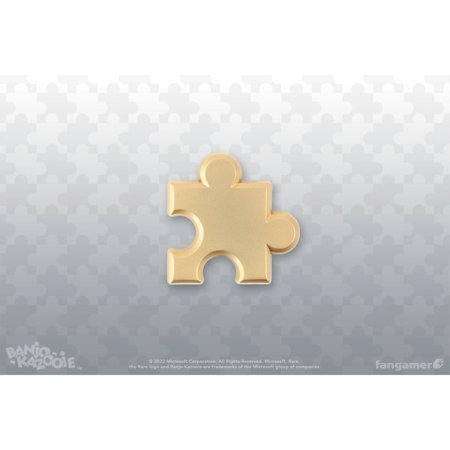 Banjo-Kazooie Golden Jiggy Puzzle Piece Pin - by Jon Kay - Fangamer