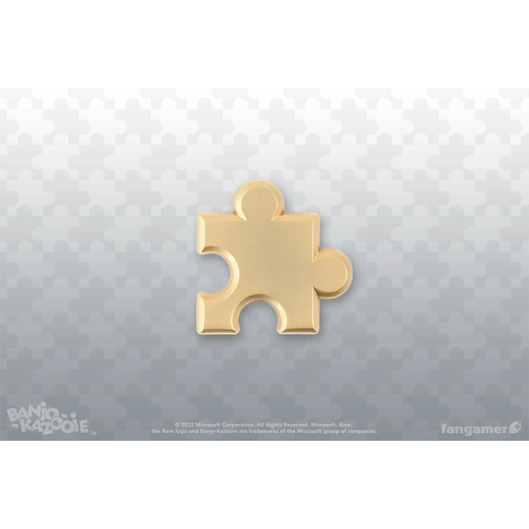 Banjo-Kazooie Golden Jiggy Puzzle Piece Pin - by Jon Kay - Fangamer