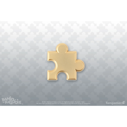 Banjo-Kazooie Golden Jiggy Puzzle Piece Pin - by Jon Kay - Fangamer