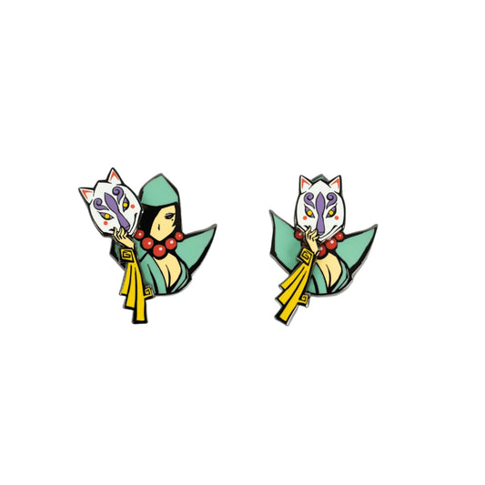 Okami Foxy Lady Moving Pin - by Nina Matsumoto - Fangamer