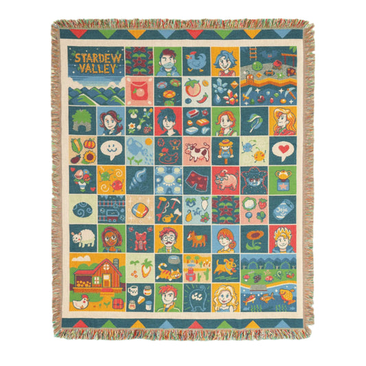 Stardew Valley Farmhouse Patchwork Throw Blanket - Fangamer