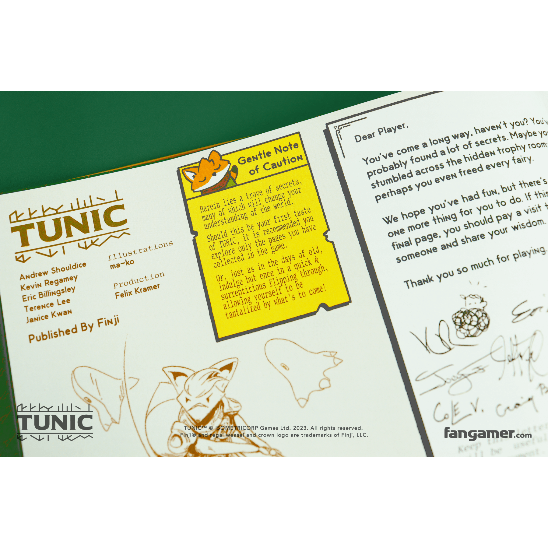 TUNIC Hardcover Instruction Book