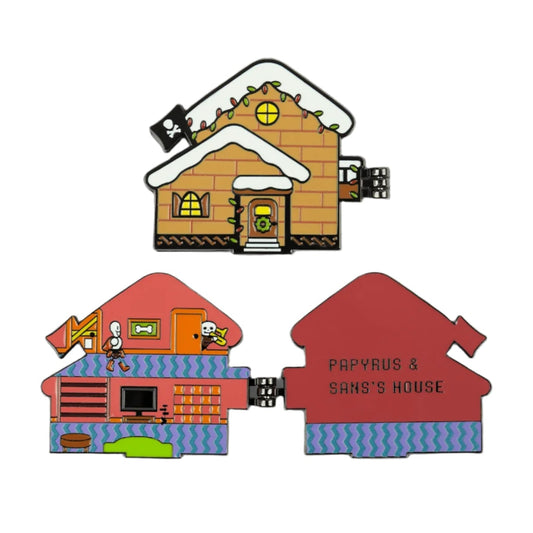 Undertale Papyrus & Sans House Hinged Pin
