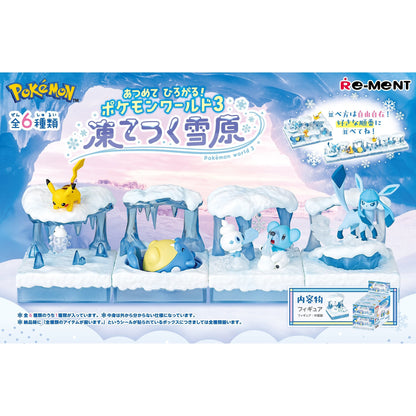 Pokemon World 3 Frozen Snow Field Blind Box - 1 Random Figurine, 6 Possible Designs - Re-ment