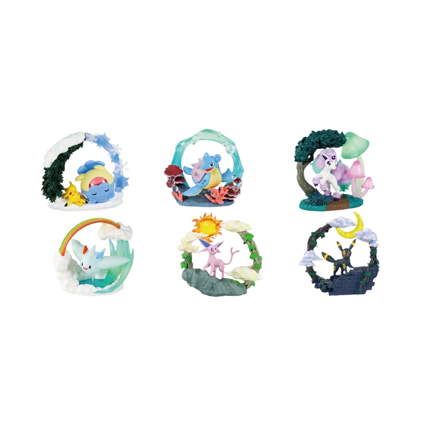 Pokemon Circular Diorama Collection Blind Box - 1 Random Figure, 6 Possible Designs - Re-ment