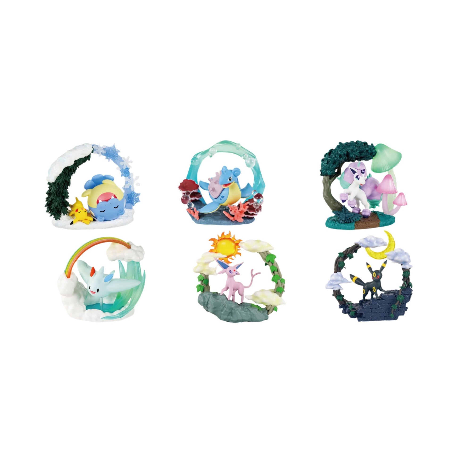 Pokemon Circular Diorama Collection Blind Box - 1 Random Figure, 6 Possible Designs - Re-ment