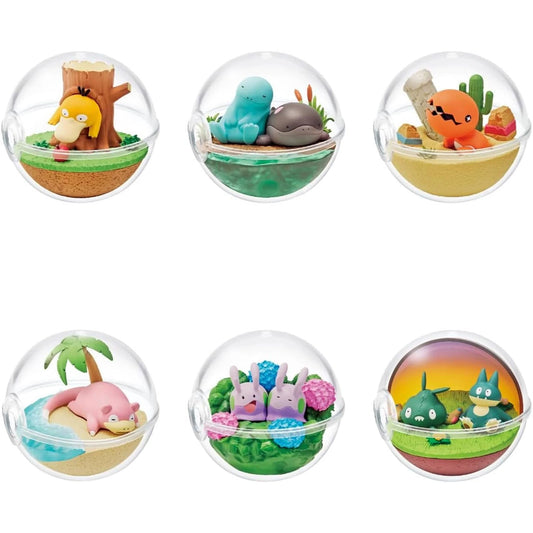 Pokemon Terrarium Relaxing Moments Blind Box Set of 6 Gachapon Dioramas - Re-Ment Japan