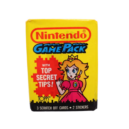 Nintendo Game Pack - 3 Scratch-Off Cards & 2 Stickers - 1989 Topps