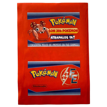 Pokemon Pokedex Sticker Pack Red - 5 Stickers + 1 Card, Spanish - Nintendo, Flash Edition Peru Import, 2022