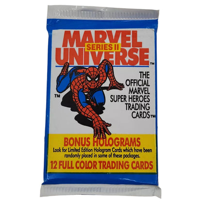 marvel impel 1990 booster box Marvel Universe Series II Booster Pack - 12 Cards